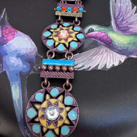 Chico’s Bohemian or southwestern Colorful cloisonné Bracelet - Picture 5 of 5